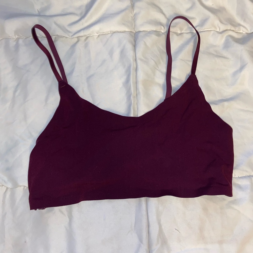 VICTORIA SECRET MAROON LACE BACK BRALETTE